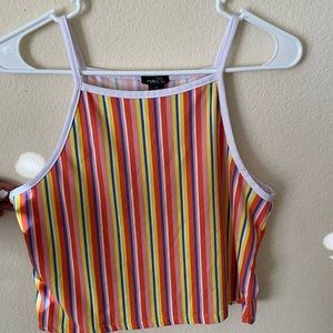 Cute crop stripped top